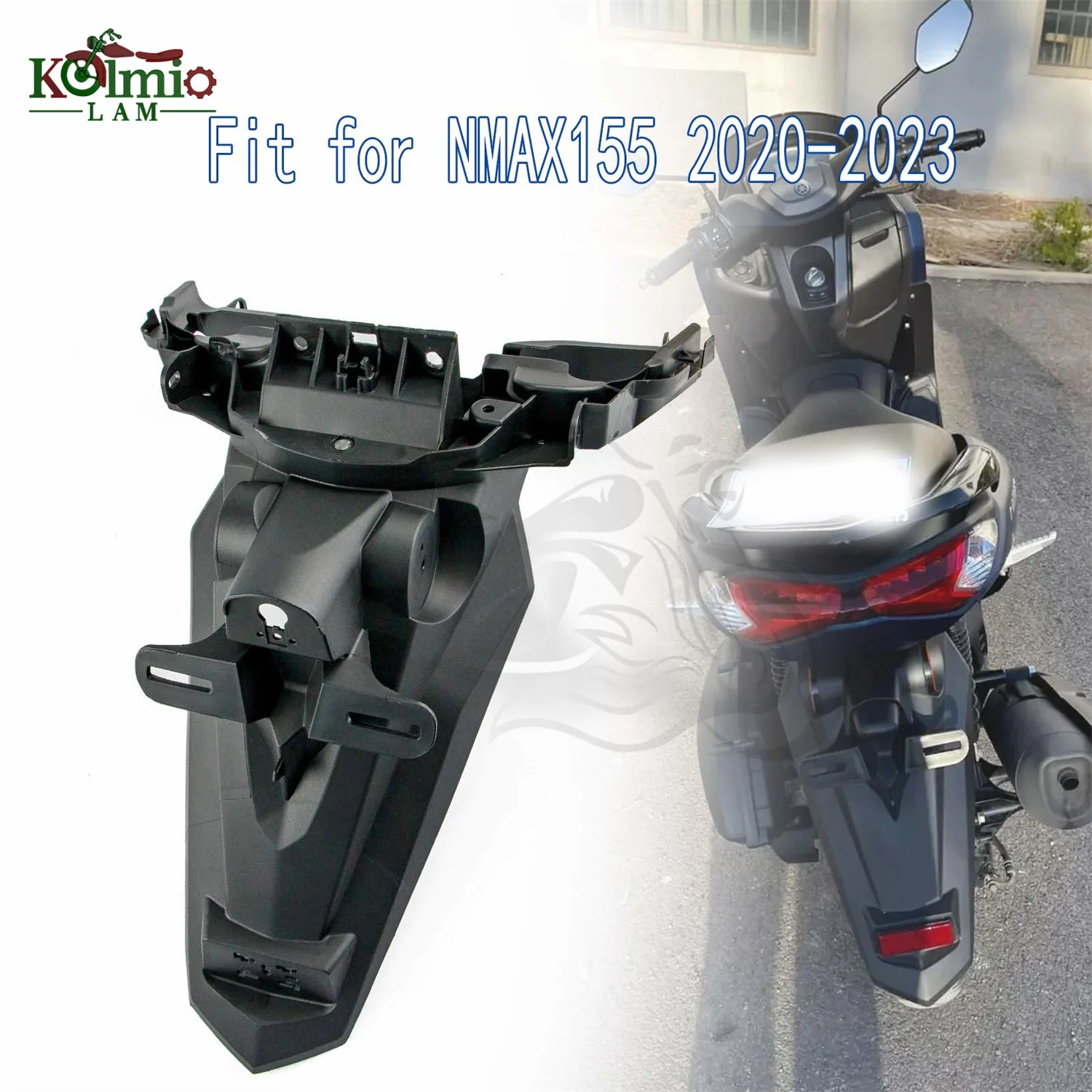 

Fit For 2020 - 2023 Yamaha Nmax125 Nmax155 Rear Fender License Number Plate Frame Holder Bracket NMAX 155 N-MAX 125 2021 2022