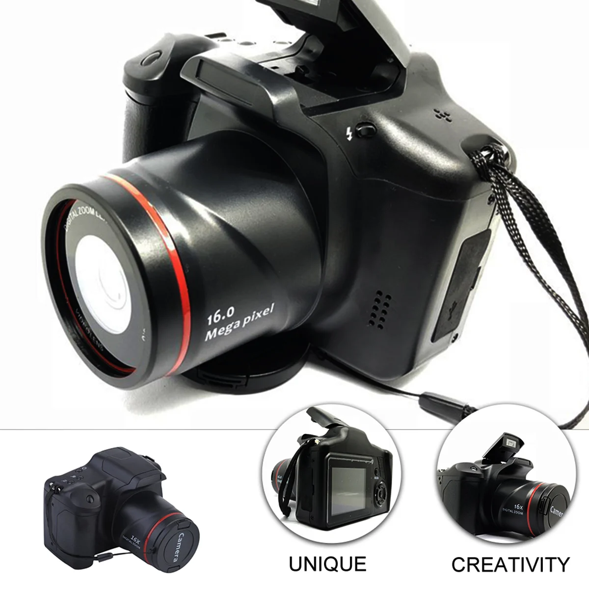 Camera Digital Video Photography Video Camera Cameras Zoom 16X 4K Mirrorless Rechargeable Telephoto Polrod Polorod Cemmo Point