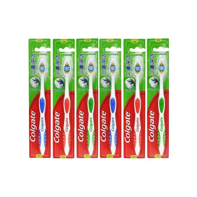 Clogate-Adult Soft Bristle Toothbrush, Whitening, Oral Hygiene, Sensitive Gums and Teeth, Manual Toothbrush for Home Use, 6Pcs