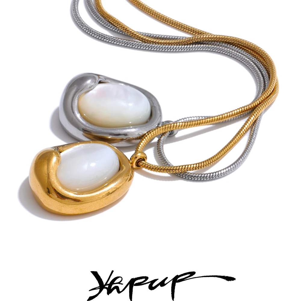 Yhpup Pendant Necklace Stainless Steel