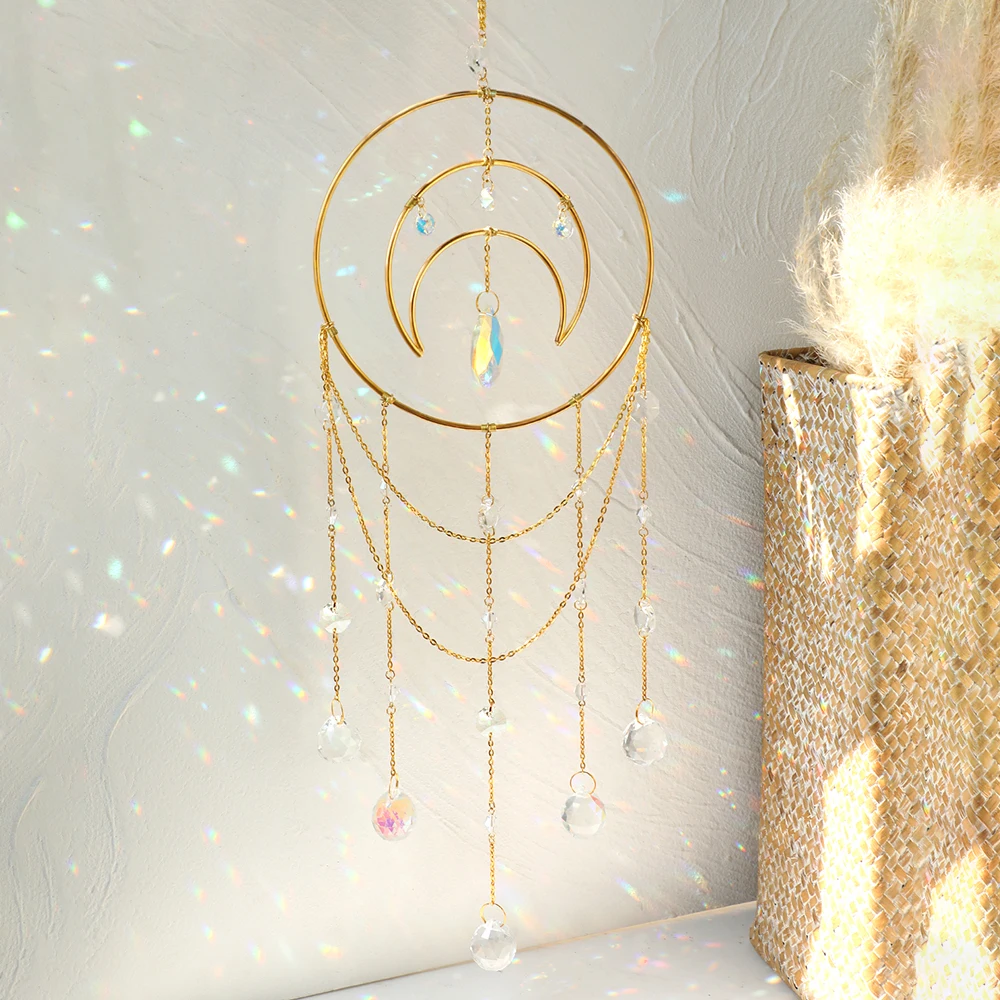 Sun Catcher Chandelier Crystal Dream Catcher Window Prism Glass Suncatcher  Yard Garden Decoration Outdoor Christmas Suncatchers