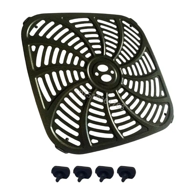 Metal Air Fryers Plate Metal Liners Square Cooking Mats Carbon Steel Air Fryers Plate Liners for Air Fryers Cooking 517C