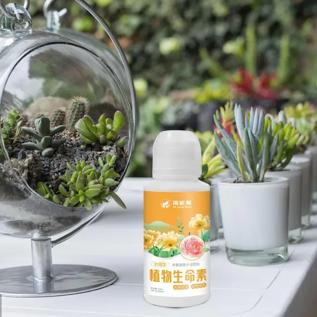 Folyékony Virág Műtrágya 3,3Oz Zamatos Növényi Élelmiszer-Vízben Oldódó Aminosav A Fokozatos Palack Csepp Öntözés Tervezéséhez - Image 5