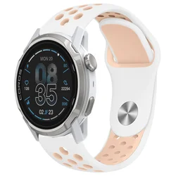 Silicone Replacement Watch Strap - Comfortable and Versatile Band in Multiple Sizes - Width 20mm (Pink white)