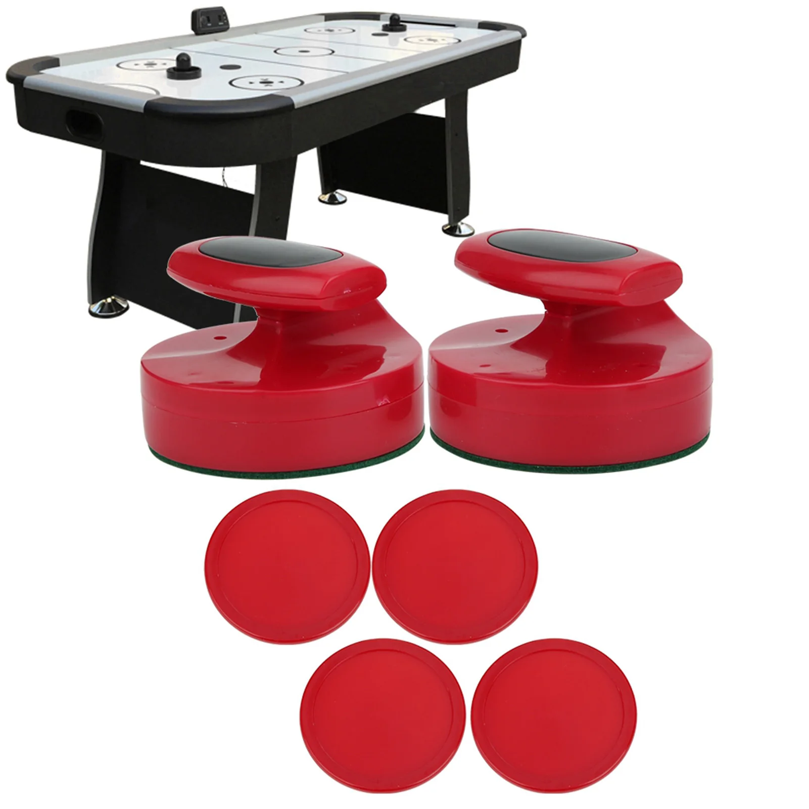 ZK30 Hockey Game Table 94MM Slider Pusher Set with 4 Pucks Accessories Large Size Hockey Puck