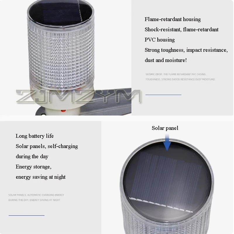 LED Solar Warning Light Construction Flashing Light Controlled Road Traffic Barrier Signal Warning Flashing Signal led warning light
