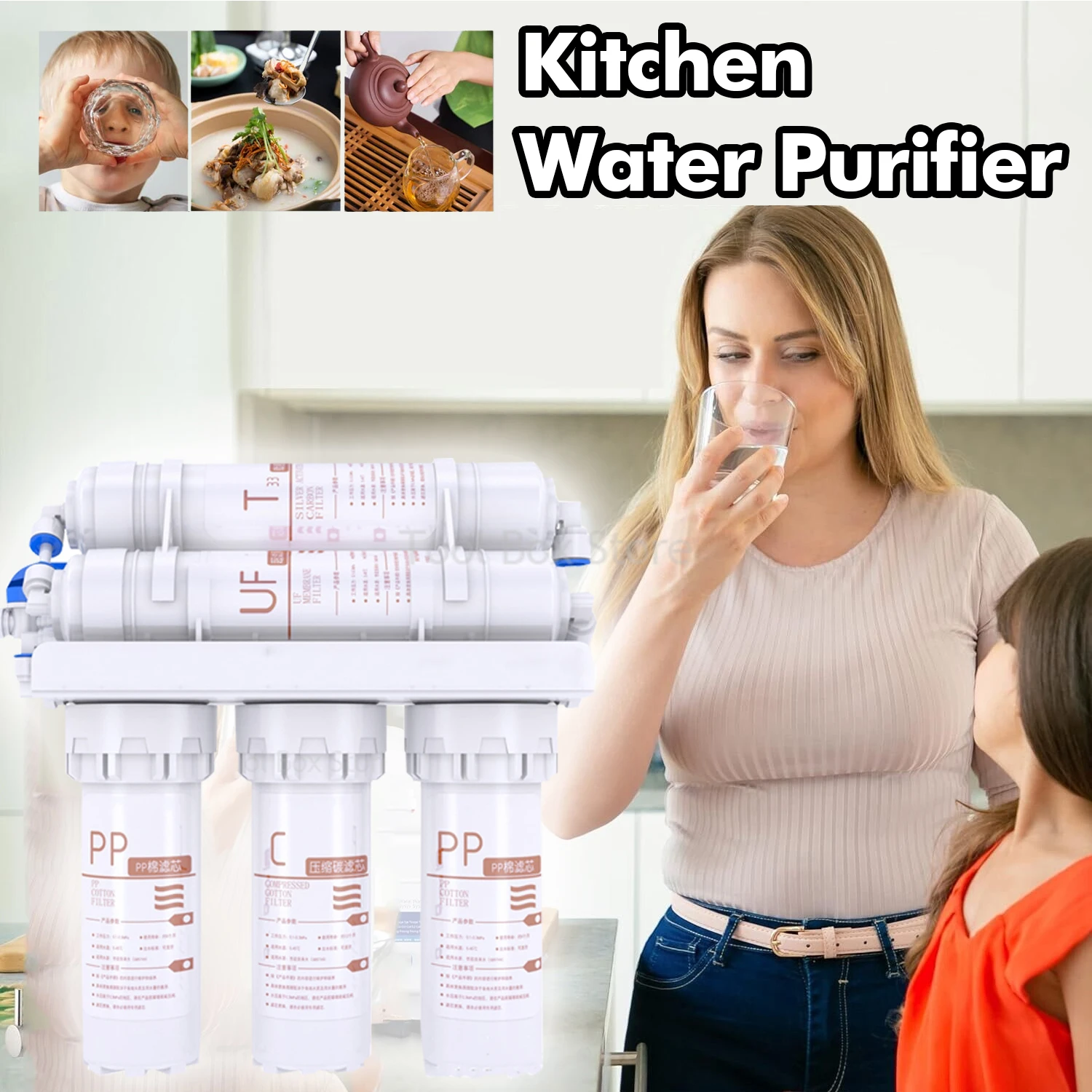 Water Filters 5 Stage Household Direct Drinking Kitchen Tap Water Filteration System