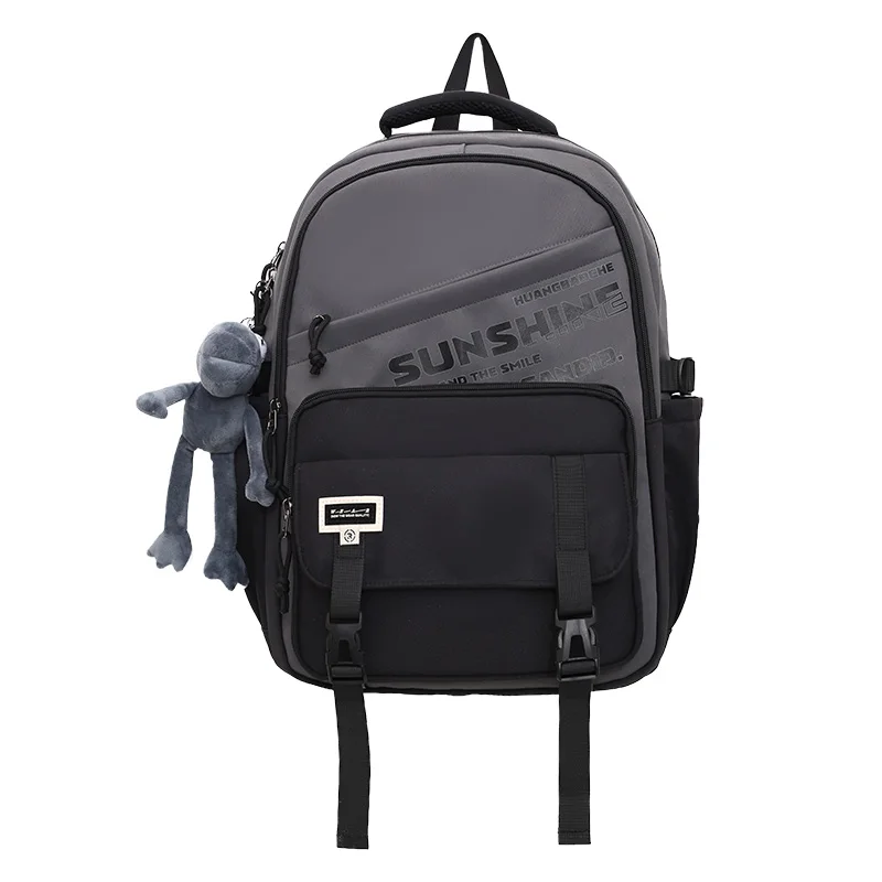 Öğrenci Sırt Çantaları Moda Rahat Sırt Çantası Büyük Kapasiteli Dayanıklı Çanta Çoklu Renkler Şık Mektup Baskı Naylon Malzeme