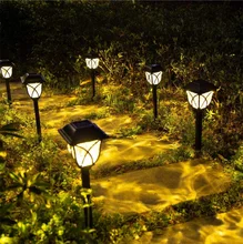 

New 2Pcs Led Solar Garden Lights Outdoor Pathway Yard Waterproof Landscape Patio Lights Home Decoration Solar Powered Lawn Lamps