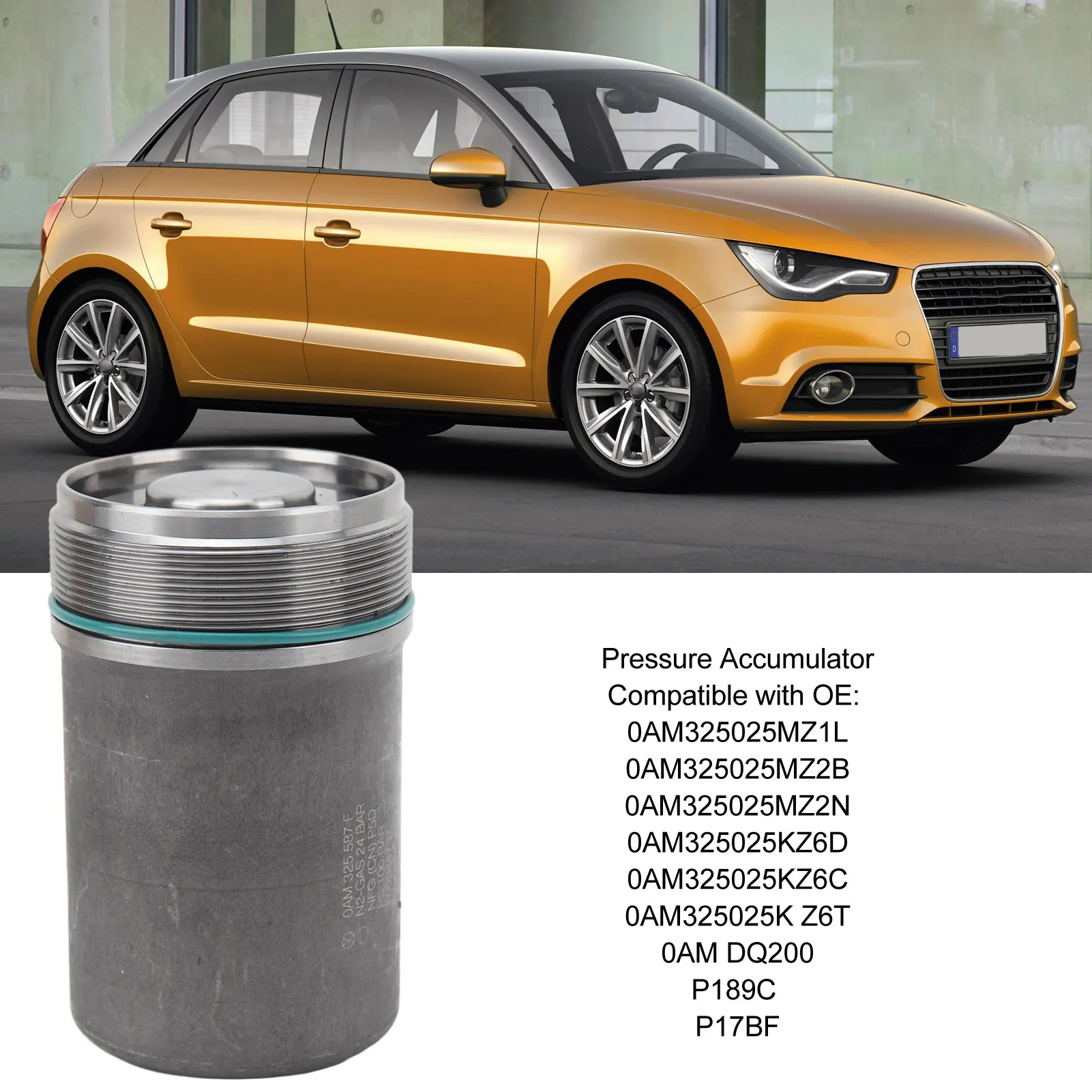 DQ200 Pressure Accumulator Aluminium Alloy 0AM DQ200 Replacement for Seat 7 Speed transmission pressure sensor