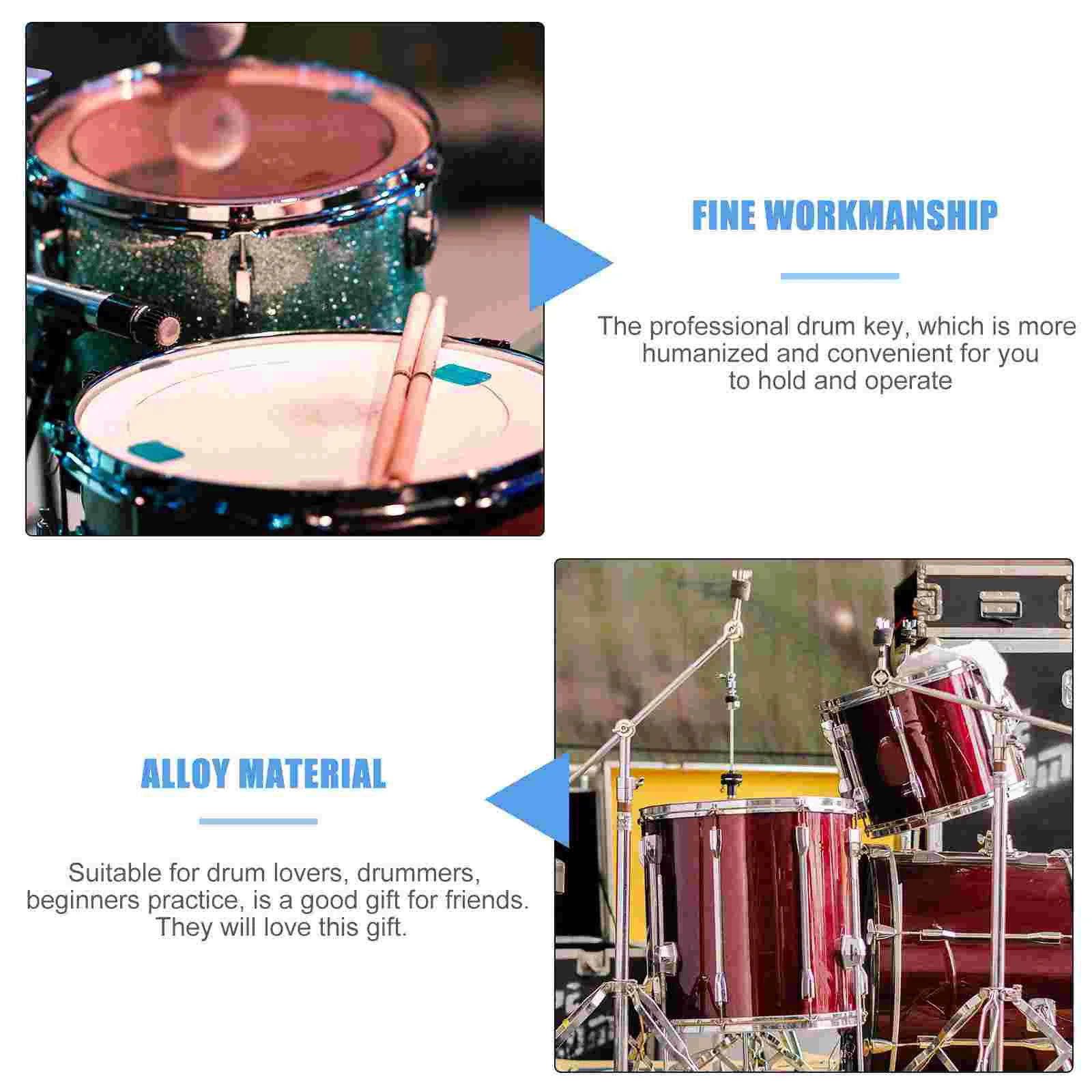 Electric Drum Head Key Metal Drum Key Tool Compact Tuner Alloy Drill Bit Percussion Universal Tuners Parts, drum tuning keys