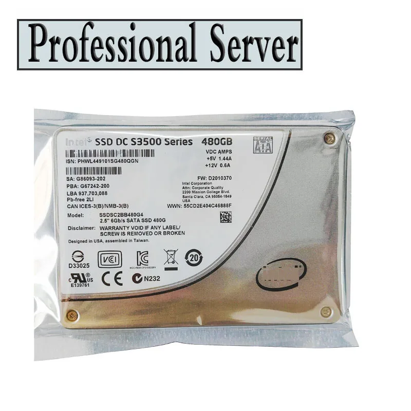 Per 480Gb S4500 Dc Series 2.5 "" Ssd Sata3 Solid State Drive Muslimah