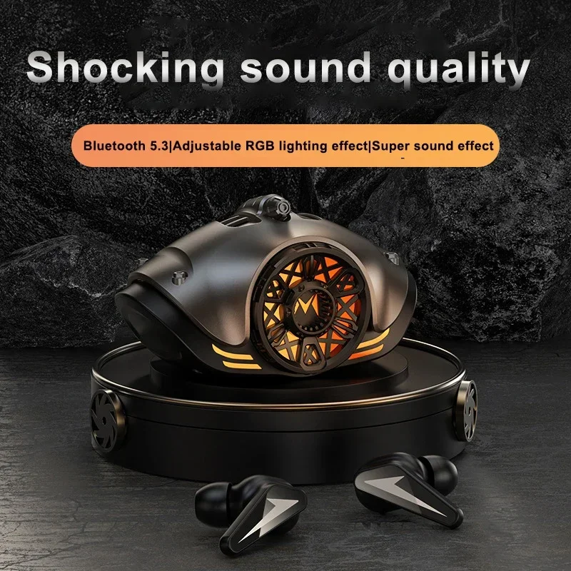 

Bluetooth 5.3 Gaming Earphone ENC Noise Reduction Headsets Mecha Invasion TWS In-Ear Wireless Mecha Style Headphones INVA-M7