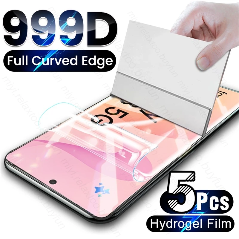 5-Pack Ultra-Curved Soft Hydrogel Screen Protector