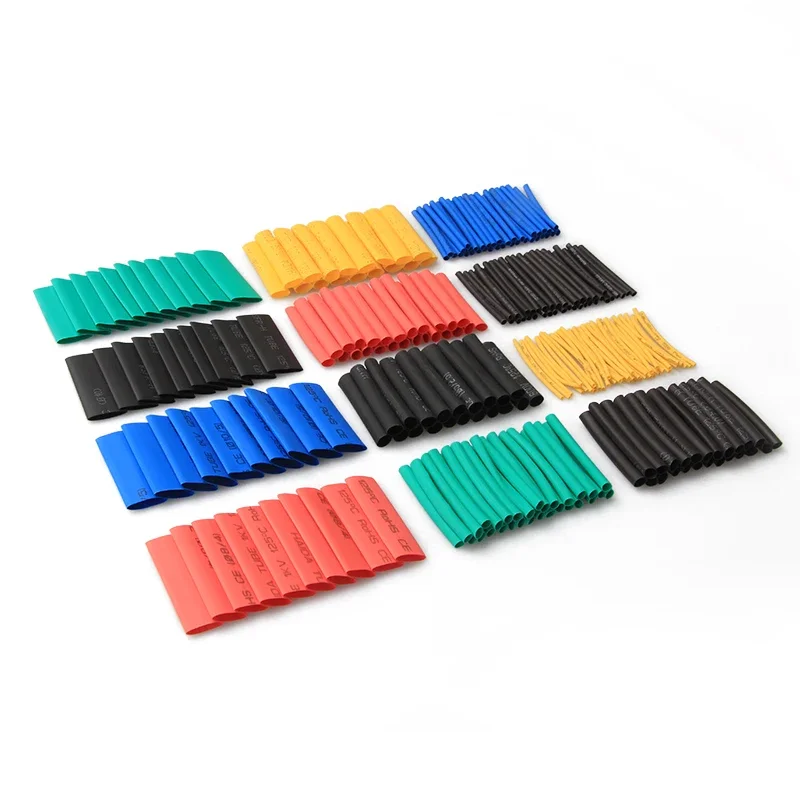 280pcs Heat Shrink Tubing Insulation Shrinkable Tube Assortment Electronic Polyolefin Wire Sleeve Kit heat shrink tubing