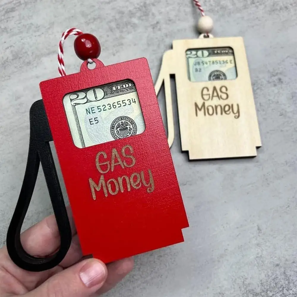 

Christmas Gasoline Wallet, Christmas Tree Pendant, Home Furnishings, Decorative Items Gas Money Gift Card Holder