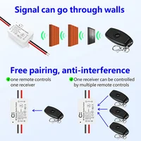 433Mhz Wireless Remote Control Switch DC 6V 12V 24V 30V 36V 10A Mini RF Relay Receiver,50m Transmitter for Pumps Light LED Fan - Image 5
