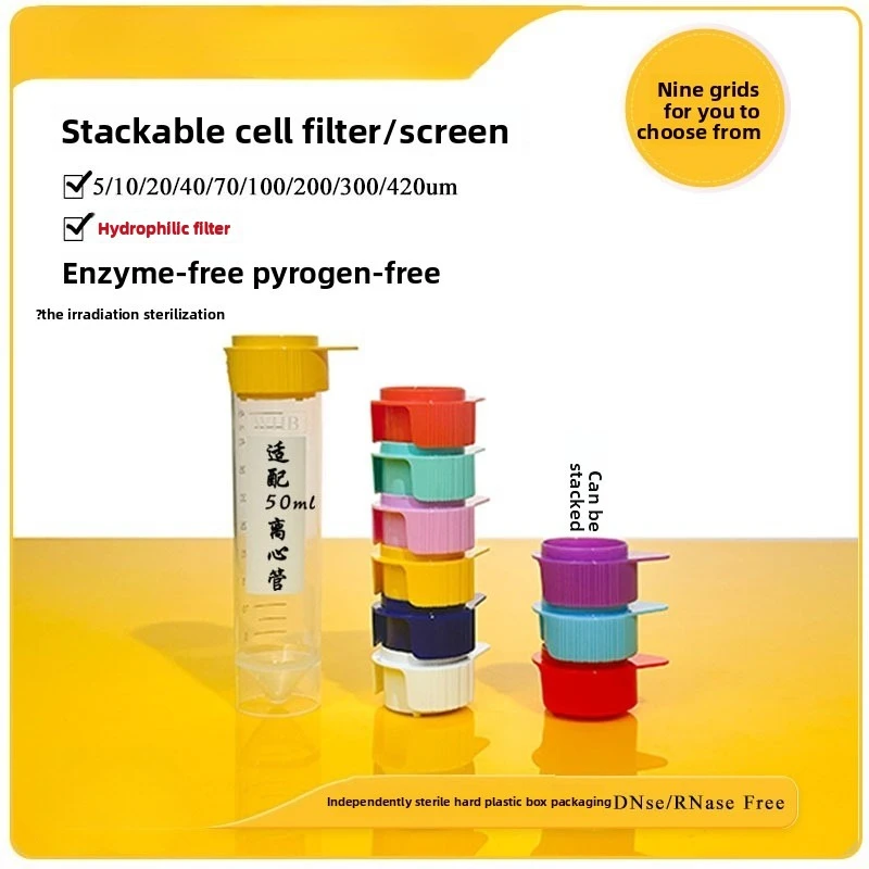 100 pezzi Setaccio cellulare Filter5um 10um 20um 40um 70um 100um 200um 300um 420um Schermo cellulare sovrapposto sterile - Image 4