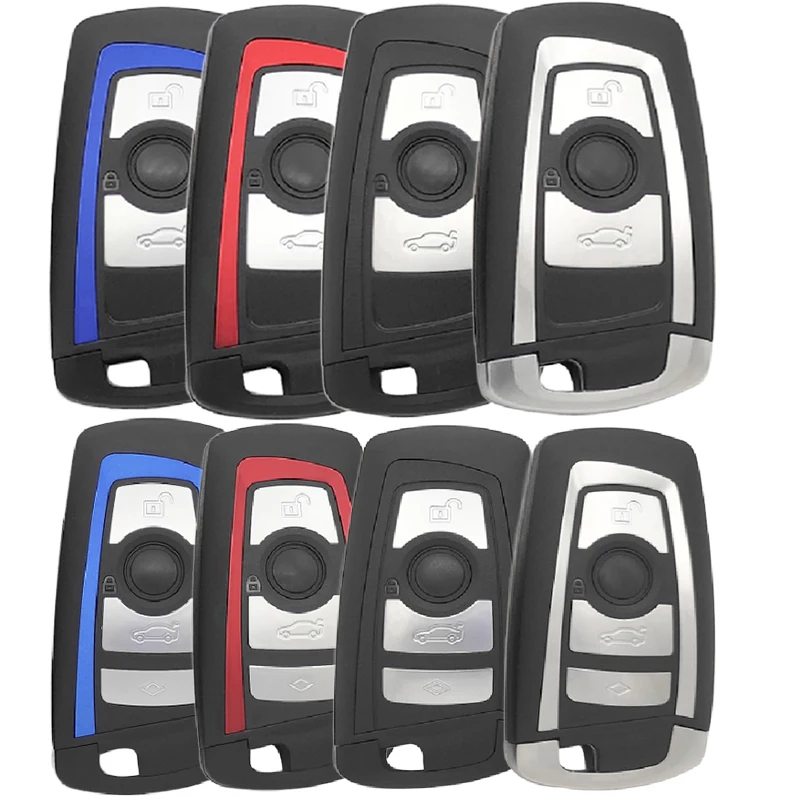 

3 4 Button Replacement Smart Remote Car Key Shell For BMW F CAS4 5 Series 7 Series X5 X6 F20 Smart Key Case Cover With Key Blade