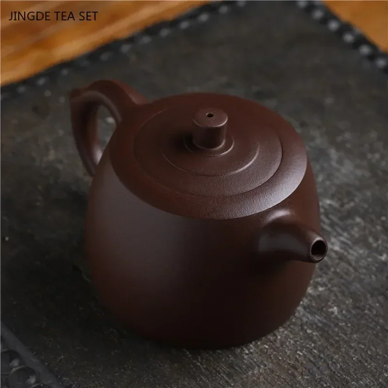 300ml Hand-painted Yixing Purple Clay Tea Pot Purple Mud Filter Antique Kettle Chinese Zisha Tea Infuser Custom Boutique Teapot