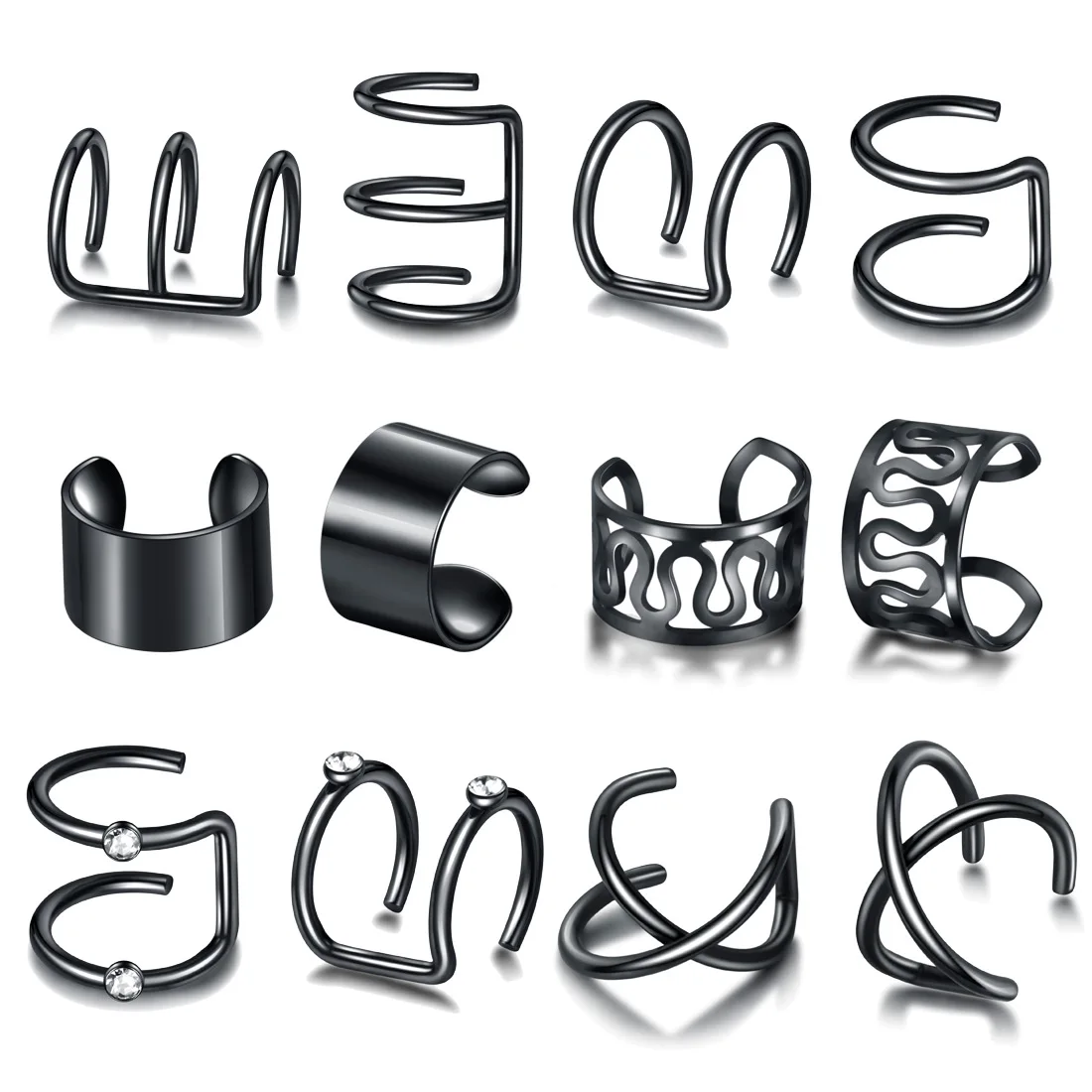 12pcs Black set