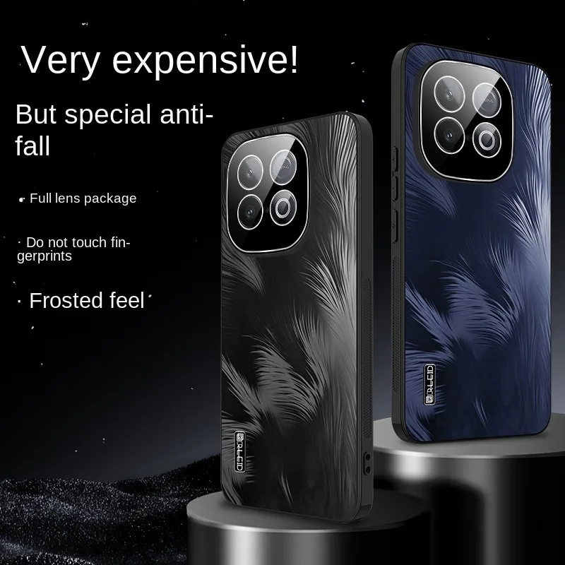 Starry Sky Electroplated Anti-Fingerprint Phone Case with Feather Texture