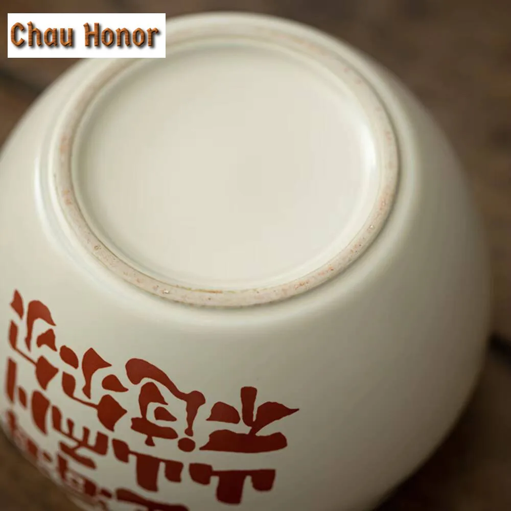 450ml Retro Grass Wood Ash Jianshui Traditional Tea Wash Writing-brush Washer Tea Garbage Can Chaxi Kung Fu Teaset Ornaments