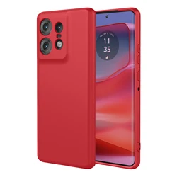 Premium Flexible Liquid Silicone Protective Phone Case - Shockproof Bumper Cover for Moto Edge 50 Neo (Red)