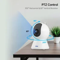 Caméra IP WiFi Intérieure KERUI PTZ 5MP 8MP 4K Compatible Tuya, Caméra de Surveillance de Sécurité Domestique Sans Fil avec Suivi Automatique 2