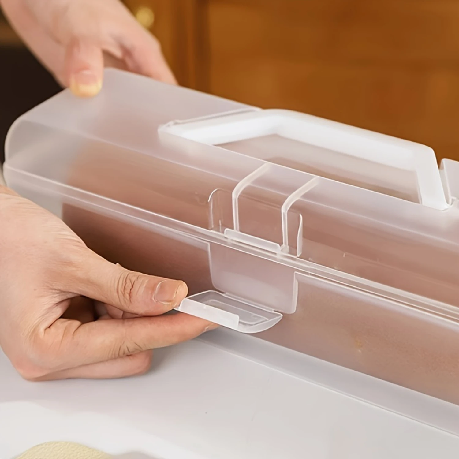 1Pc Leak-Proof Kitchen Container For Bread, Cake & Fruit-Perfect For Baking, Picnics & Parties-Durable Plastic, Food-Safe
