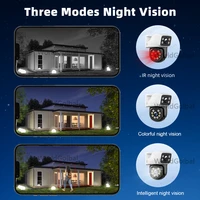 Tuya 8MP 4K WIFI caméra IP PTZ double objectif double écran détection de mouvement couleur nuit caméra de Surveillance de sécurité extérieure Tuya 6