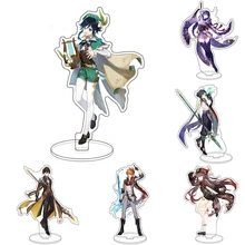 

Anime Figure Genshin Impact Xiao Venti Hutao Zhongli Acrylic Stand Model Plate Desk Decor Standing Sign Keychain for Fans Gifts