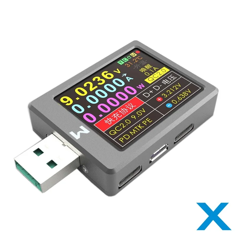 

QC4+PD3.02.0 PPS Fast Charging Protocol Capacity of X-MFI Current Voltmeter USB Tester