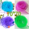 Solid Color Chiffon Small Silk Scarf Performance Dance New Style Small Square Scarf Candy Color Silk Scarf Windproof Scarves