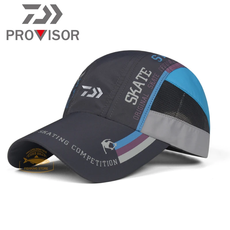 DAIWA Fishing Hat New Summer Sun Hat Breathable Perspiration Mesh Shade Breathable Adjustable