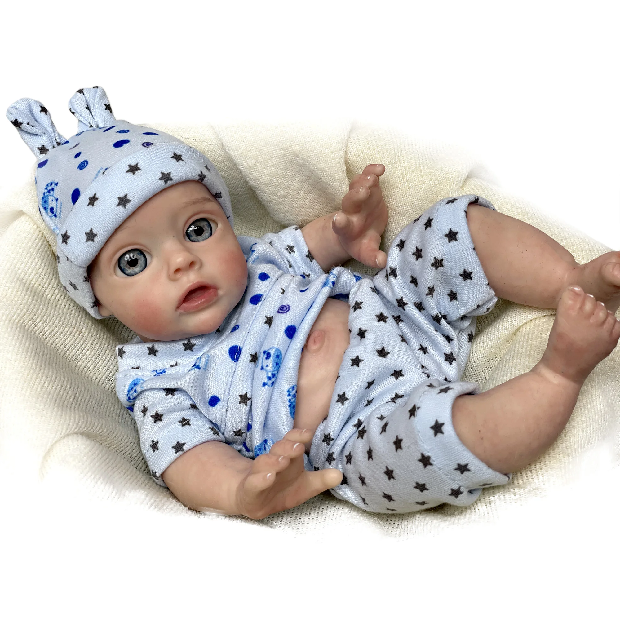 Saskia 6 Inch Soft Full Solid Silicone Bebe Reborn Doll Handmade Lovely  Bonecas Reborn Corpo Todo De Silicone