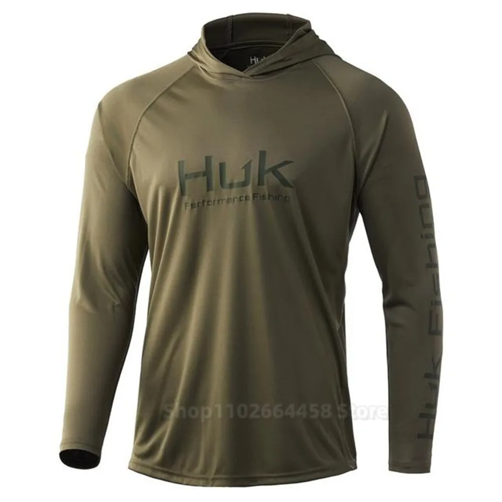 HUK Fishing Shirt Summer UPF50+ Performance T Shirt Hood Long Sleeve  Fishing Hiking Breathable Fishing Clothing Camisa De Pesca - AliExpress
