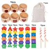 Children's Wooden Magnetic Color Shape Classification Cup Geometric Cognition Fishing Game Early Education Educational Toys 6