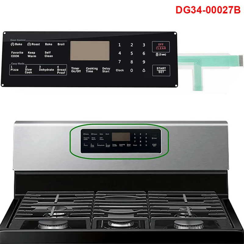 

DG34-00027B Membrane Switch Touchpad Replacement Compatible with Samsung Range Oven NX58H5600SS, NX58J5600SG, NX58F5700WS