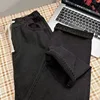 Men's Light Washed Straight Leg Jeans Loose Fit Casual Wide Trousers for Teen Boys Autumn