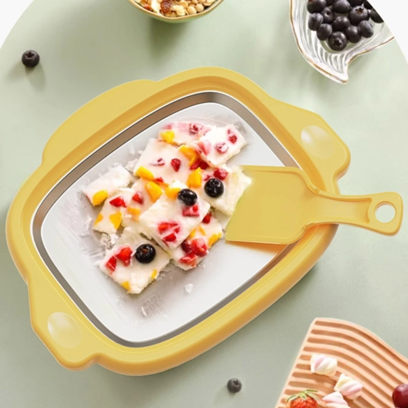 Ice Cream Roll Maker Rolled Ice Cream Machine Sweet Spots Instant Cold Plate for Making Rolled Soft Serve