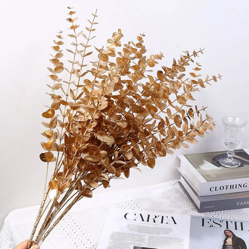 

Home Decoration Artifical Flower 80cm Length Bouquet Naturally Ornamental Parts Plastic Material Retro Eucalyptus