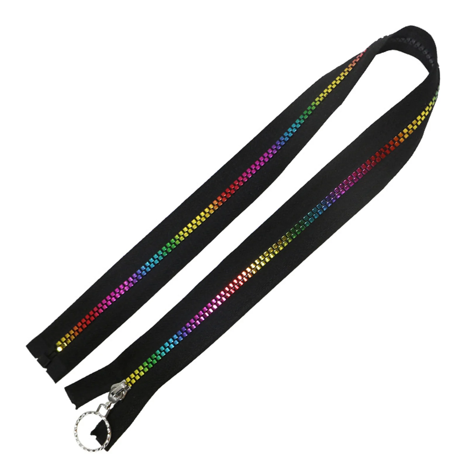 1 Piece 5# Single Open Tail Zipper Resin Zipper For Tailor Sewing Craft Rainbow Color DIY Handcraft Cloth Sewing Accessories
