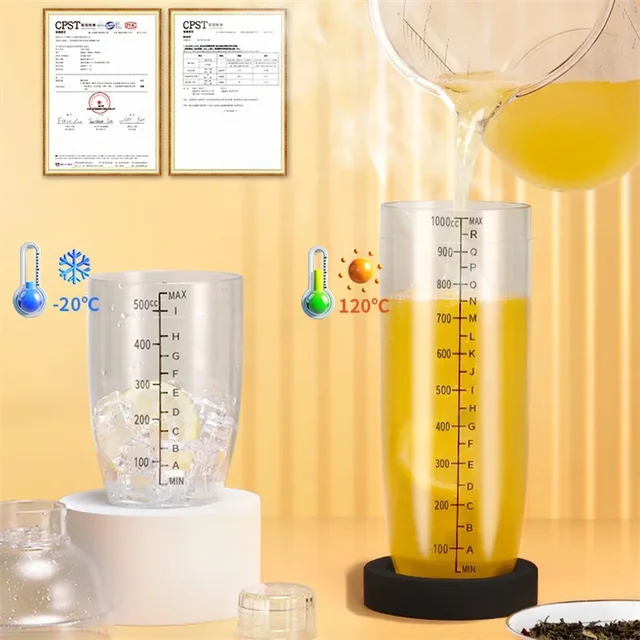 350/500/700/1000ml PC resin Cocktail Shaker Home Bar Utensil Martini Hand Shaker Cup with Scales Milk Wine Drink Shaker Bar Tool 4