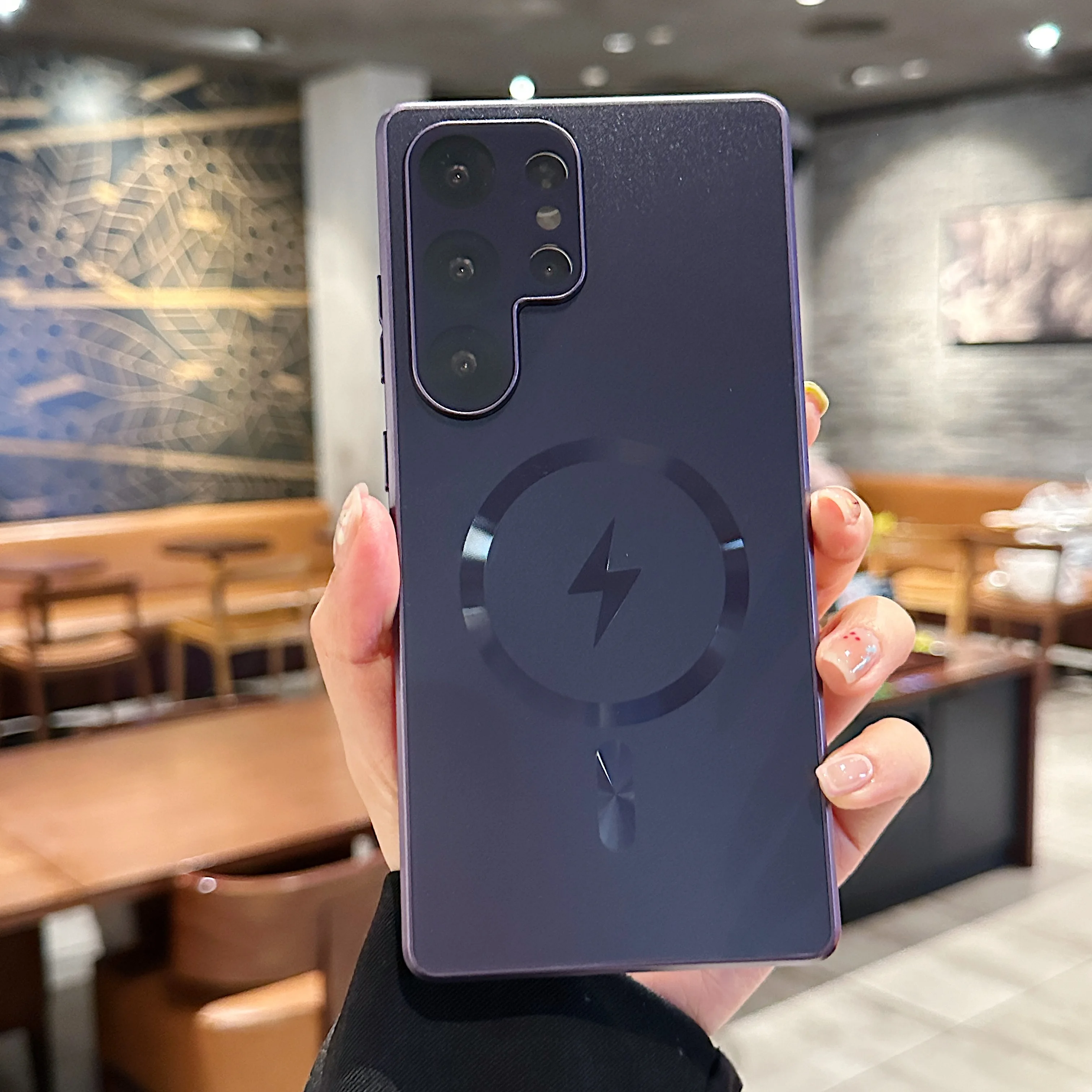 Titanium Matte Magnetic Shockproof Case with Lens Protection