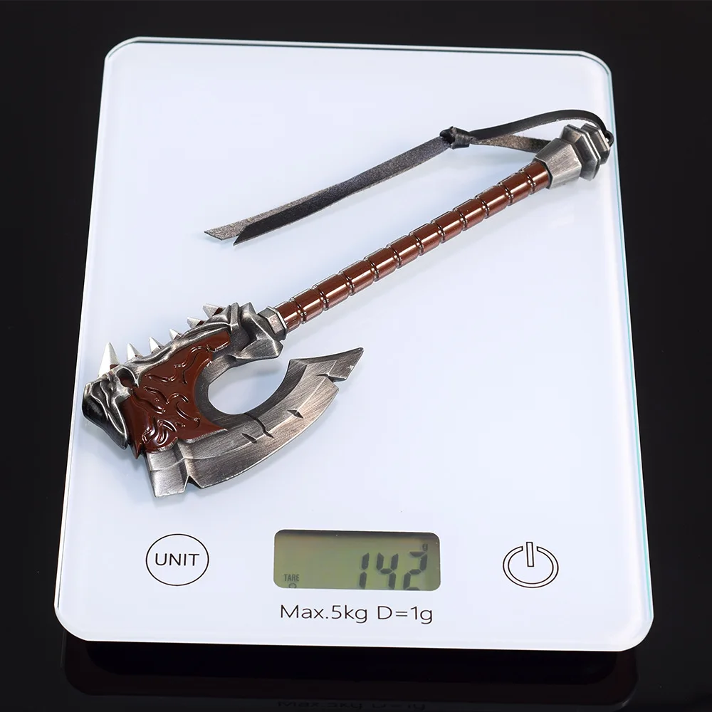 New 19cm World of Warcraft Weapon Gorehowl Axe Garrosh Hellscream Game Peripheral Metal Sword Model Samurai weapon Crafts Toys 4