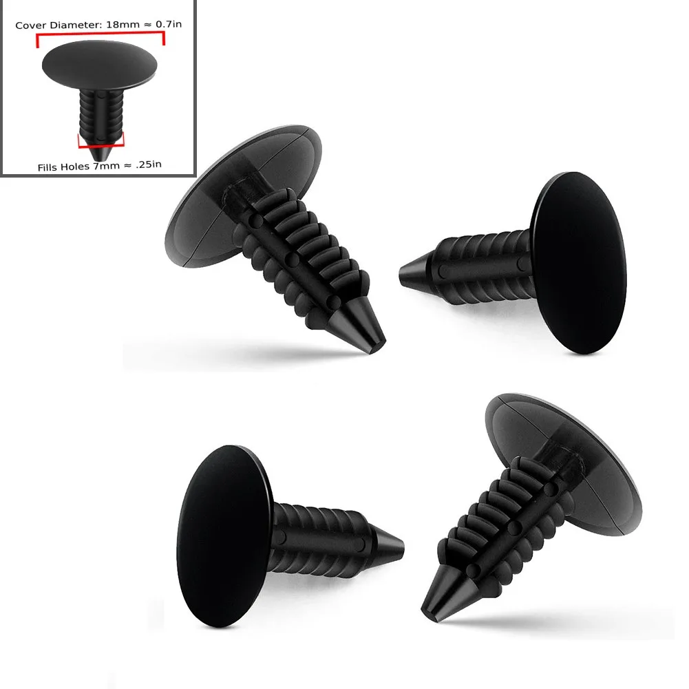

Hole Cover Car Plug Front Front Bumper Panel Hole Cover Nylon Plate Hole Covers 18MM Bumper Clip Car Fasteners