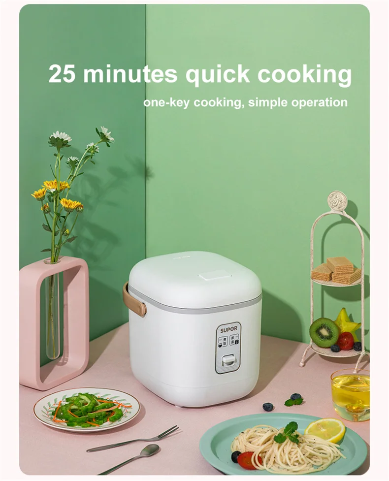 SUPOR Mini Rice Cooker 1.2L Portable Electric Cooker Easy to Operate 220V Home Appliances Multifunctional Electric Rice Cooker