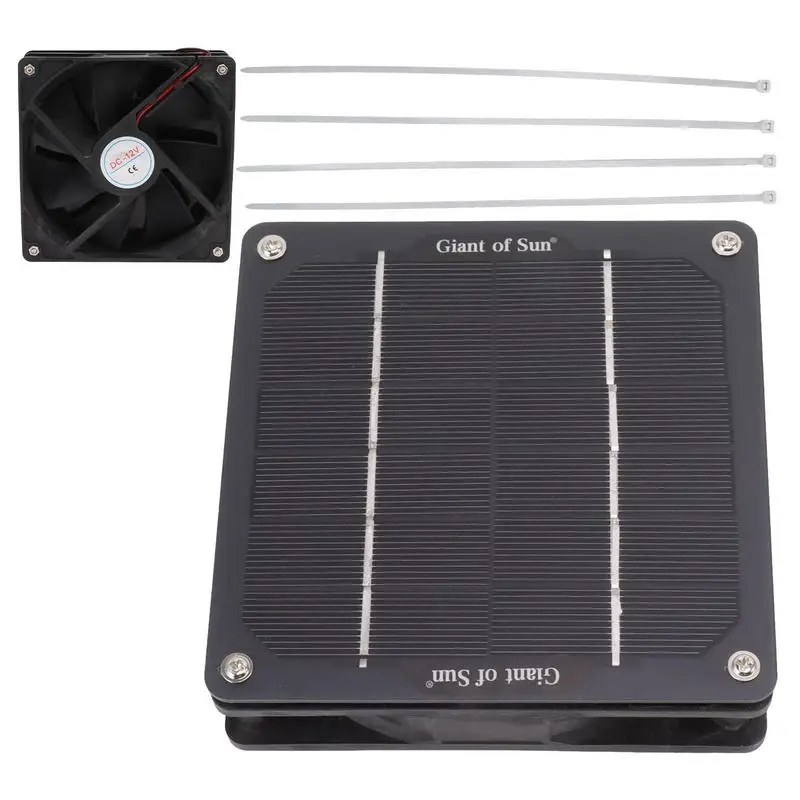 

Solar Fan for Greenhouse Low-noise Waterproof Fans Exhaust Cooling Ventilation Project Shed Chicken Coop Greenhouse Solar Panel