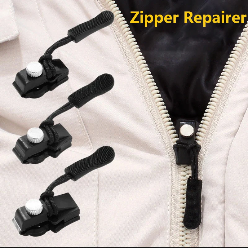 5PCS Universal Instant Zipper Repair Replacement Kit Durable Fix Zipper Sliding Teeth Rescue Screw Head RU